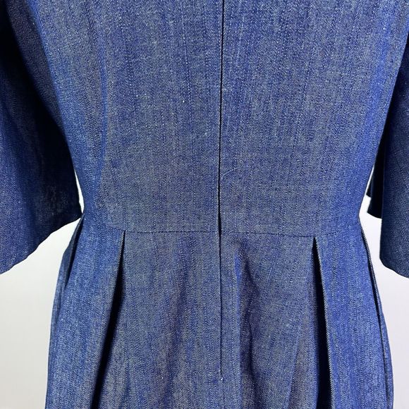 Flying Tomato Chambray A Line Dress Embroidered M Western Boho Country Prairie - Picture 6 of 12